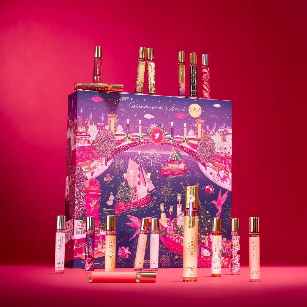 adopt Calendario dell'Avvento, 24 x Eau de Parfum, 23 x 10 ml, 1 x 30 ml, calendario dell'Avvento con 24 porticine di alta qualità, adopt: profumo da donna