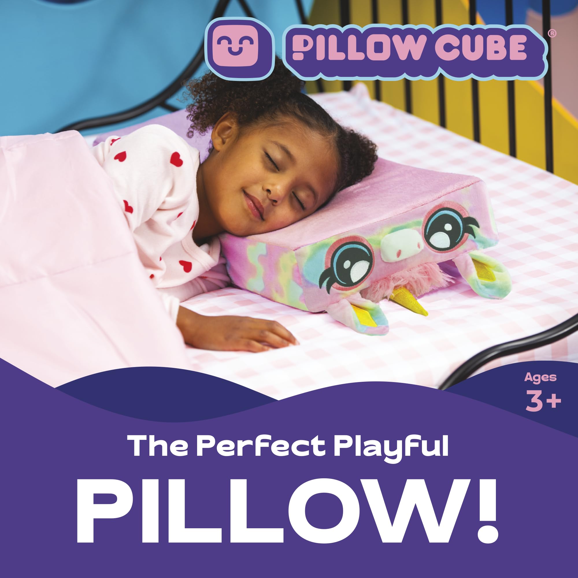 Pillow Cube Kids Rainbow Unicorn