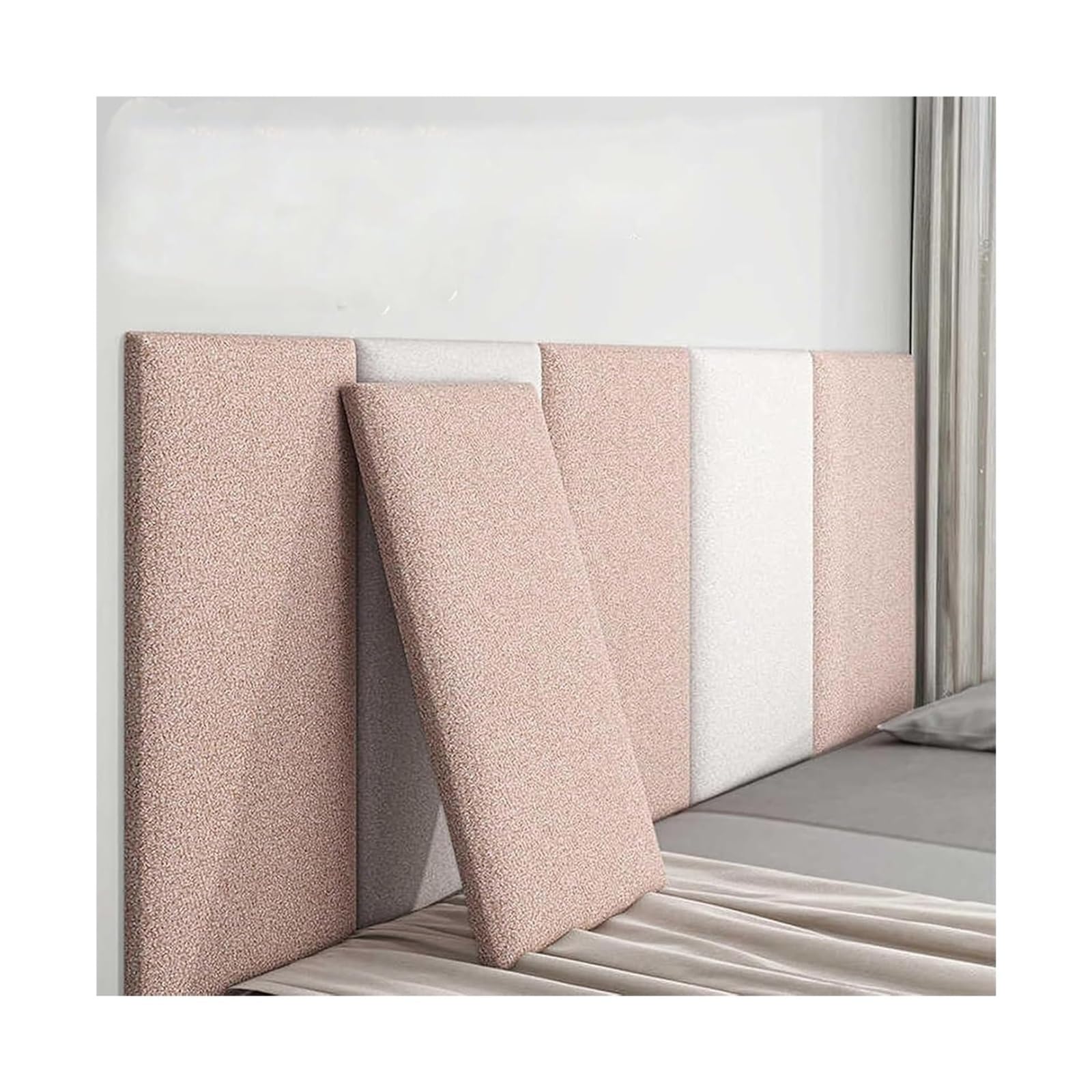 Rembourrage mural anti-chocs en PVC noir design et isolant 10 pièces