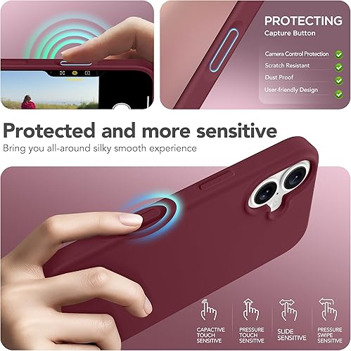 Miniatura 421 de GONEZ Funda para iPhone 14 Pro, compatible con Magsafe, con protector de pantalla + protector de lente de cámara, forro de microfibra suave