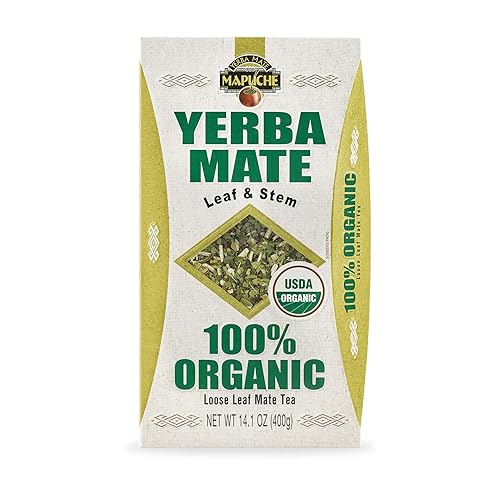 Anahí Mate - Leaf & STEM Premium Loose Leaf Yerba Mate - 14.1 oz Orgánica, sostenible y sin humo Beneficios energéticos naturales y nutricionales