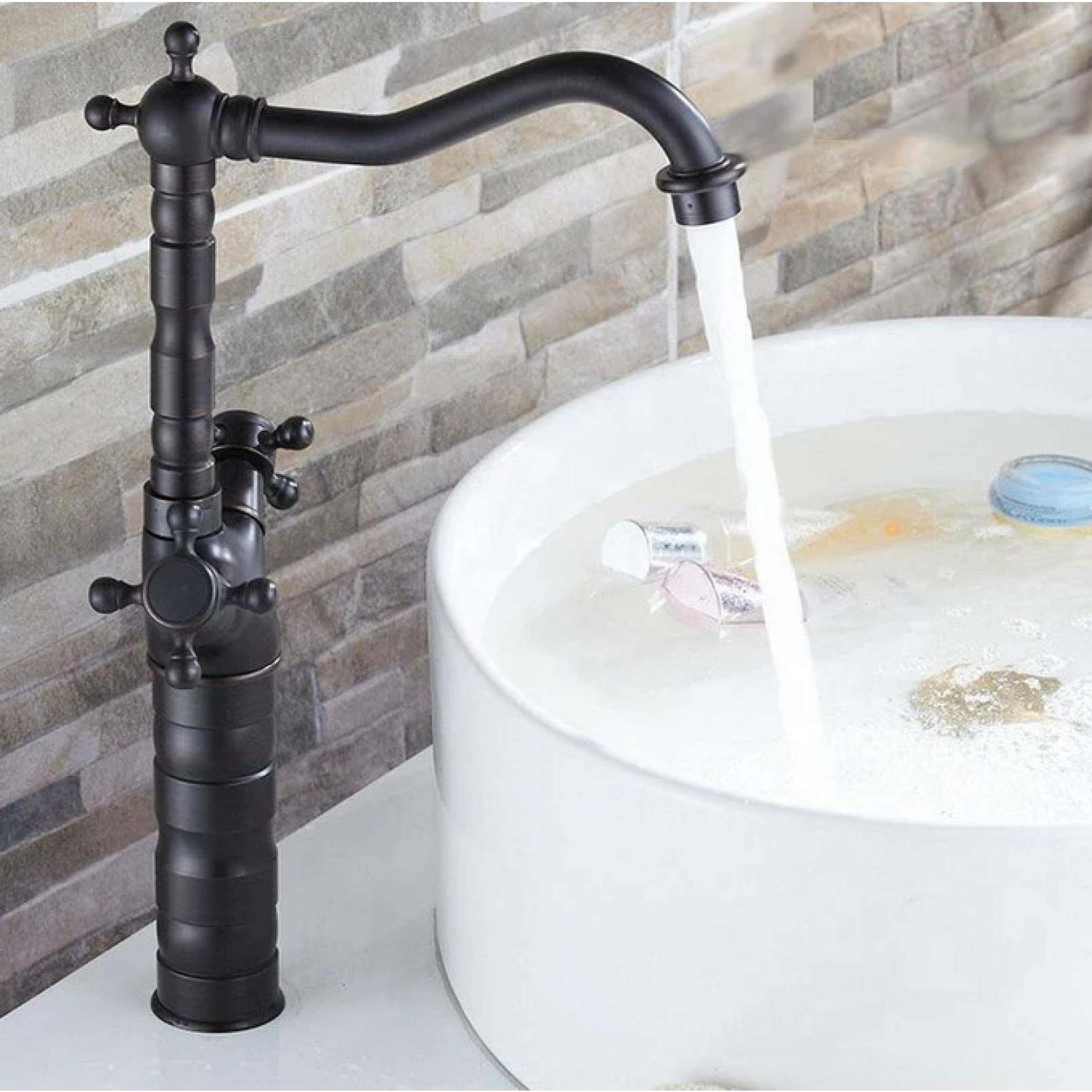 Robinet pivotant bronze antique noir pour évier de cuisine et vasque - 8