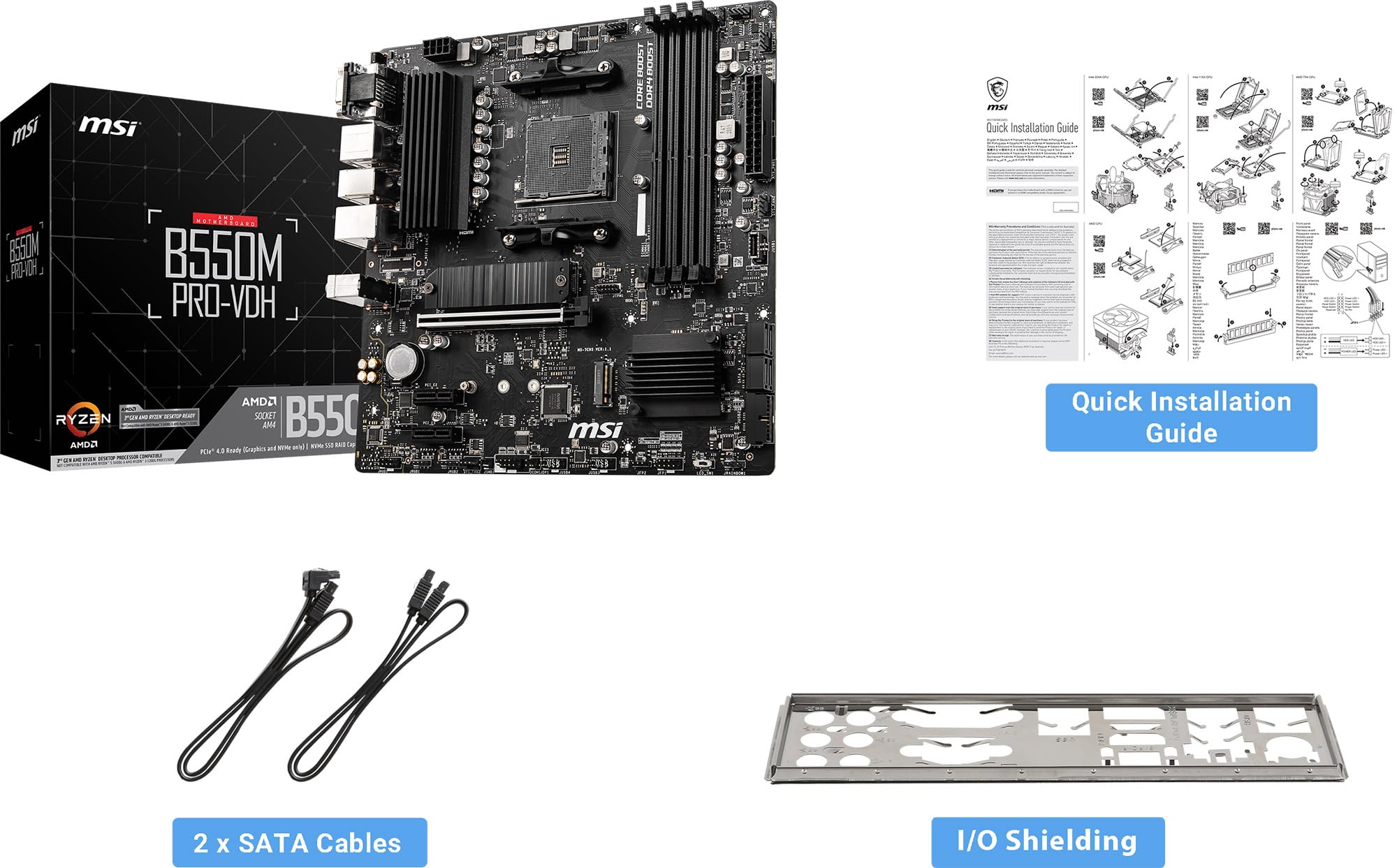 Amazon | MSI B550M PRO-VDH AMD Ryzen 5000/4000G/3000シリーズ