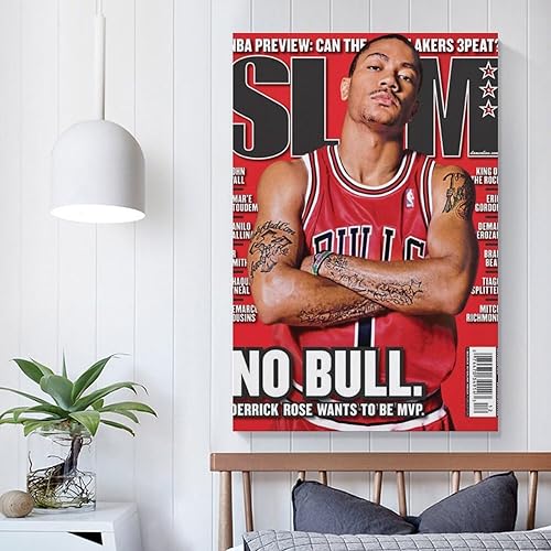 Miniatura 5 de staga Derrick Rose - Póster de jugador de baloncesto (50) póster de pintura de obras de arte geniales, arte de pared, impresiones en lienzo, imagen