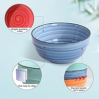 Vista 3 de HAPPY KIT Cuencos de cerámica para servir, cuencos coloridos de 6 pulgadas para cocina, cuencos de sopa de 24 onzas, juego de 6, aptos