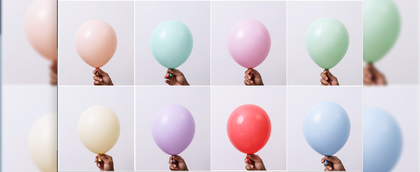 110 Pack Pastel Macaron 12 Inch Latex Balloons With Ribbons - Perfect For Birthday, Wedding, Baby Shower, Graduation & Rainbow Party Decorations