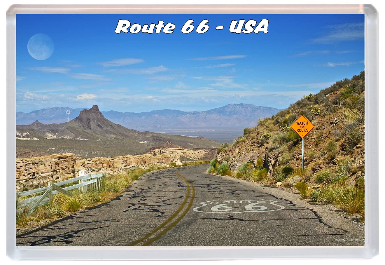 Route 66 - USA - 96 x 67mm Jumbo Fridge Magnet/Magnets BBSFM633