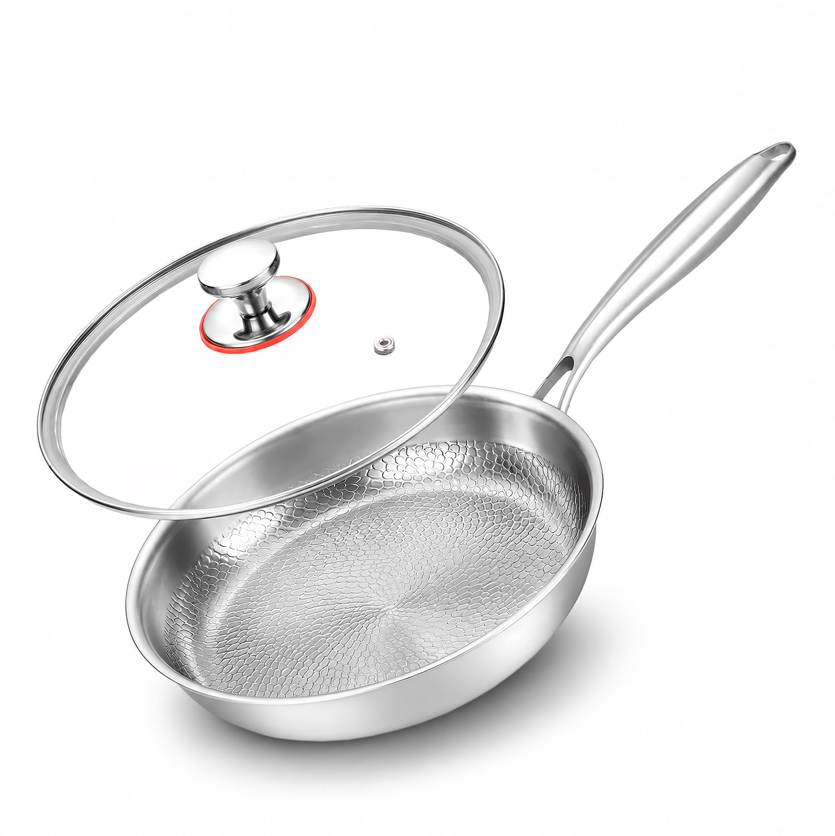 Photo 1 of Handhaft 10-Inch Titanium Alloy Hammered Frying Pan with Lid
