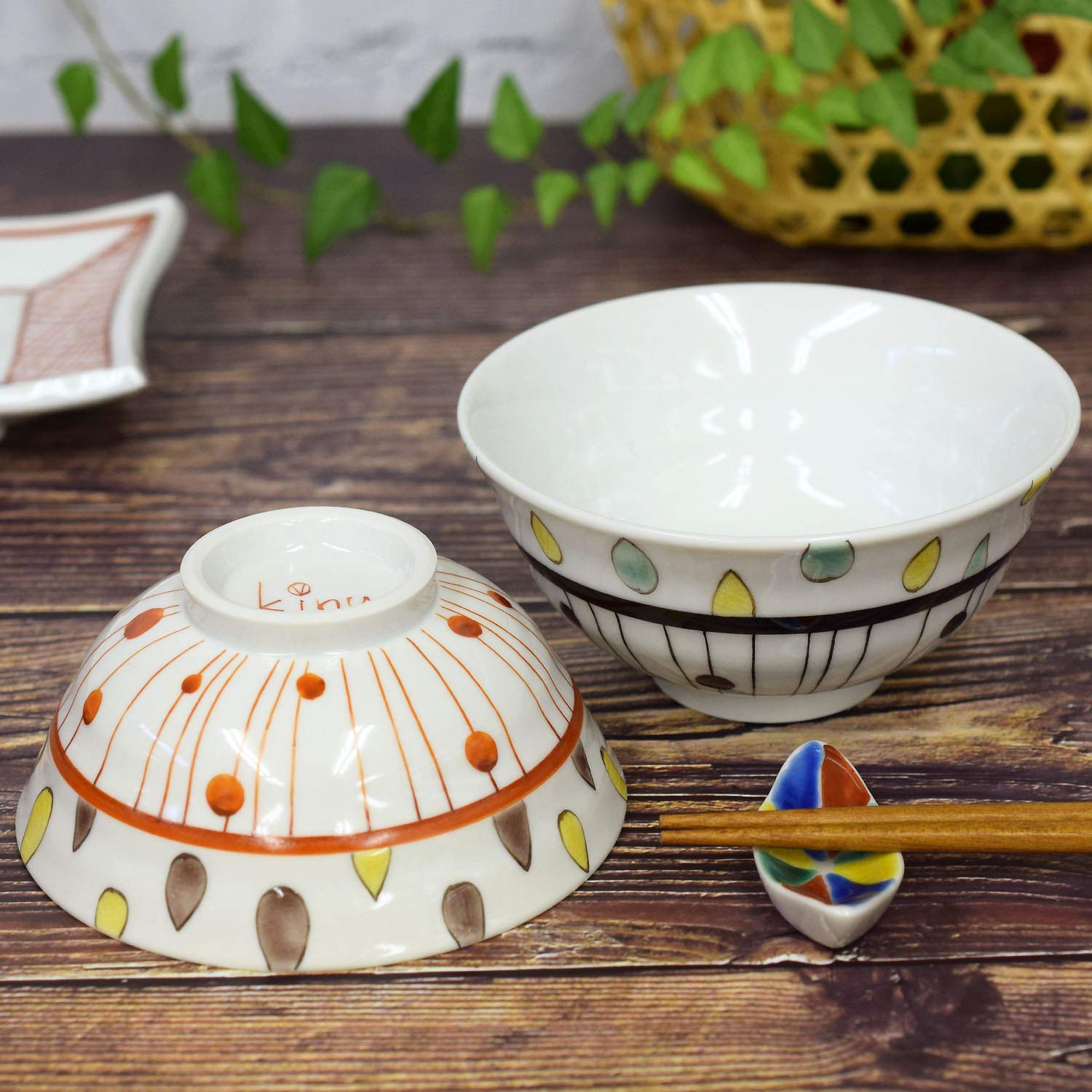 夫婦茶碗 Amazon | 和座の蔵 ペア お茶碗 おしゃれ 食器 九谷焼 夫婦茶碗 しずく