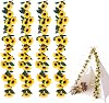 4 Pcs Artificial Sunflower Garland, Outdoor Garland Decoration, Silk Sunflower Vine Faux Flower Hanging with Green Leaves for Home Garden Wedding Fence