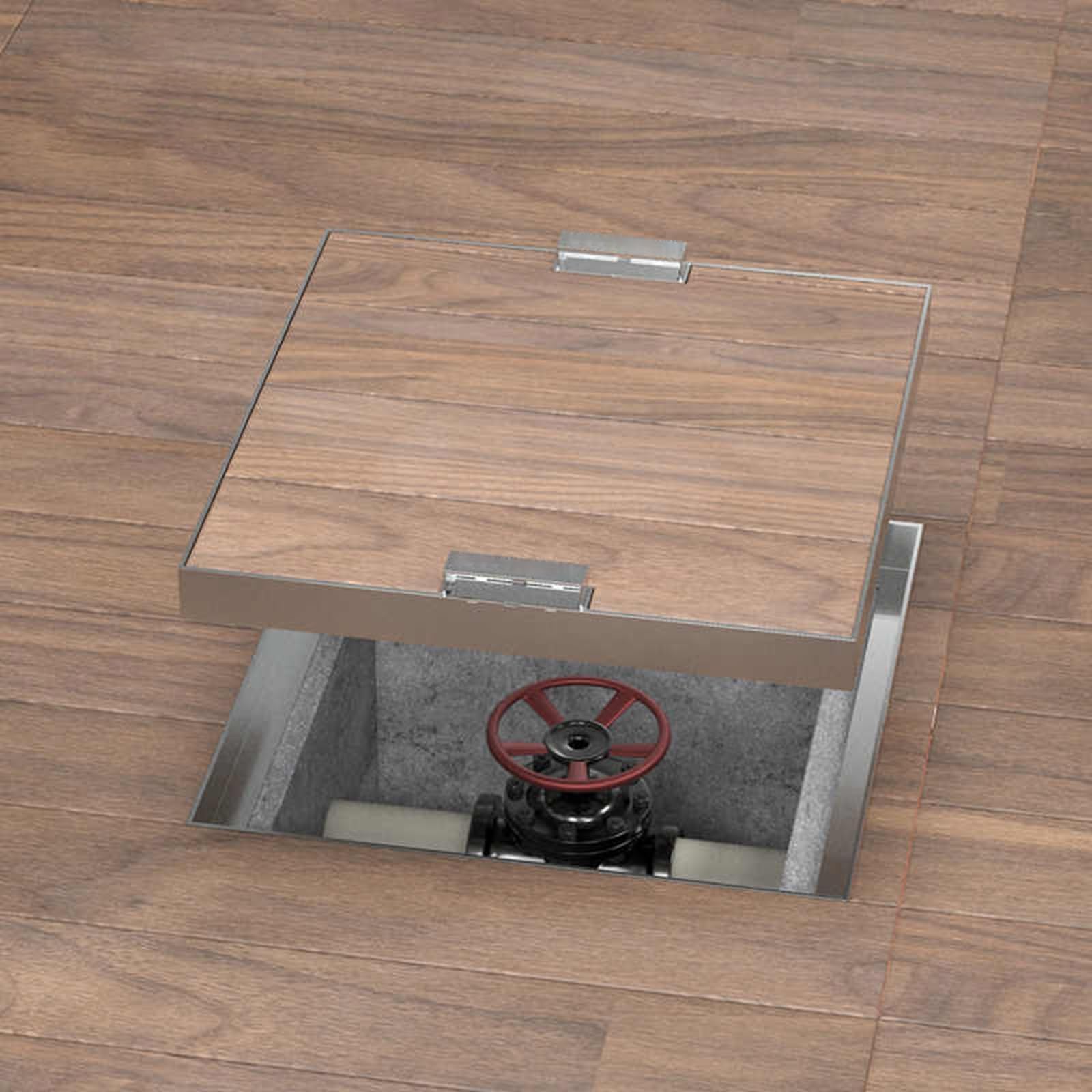 Couvercle de Regard Invisible en Acier Inoxydable avec poignée rétractable, Couvercle de Bassin d'eaux usées Durable pour allée encastrée et Fosse septique, Installation et Entretien faciles