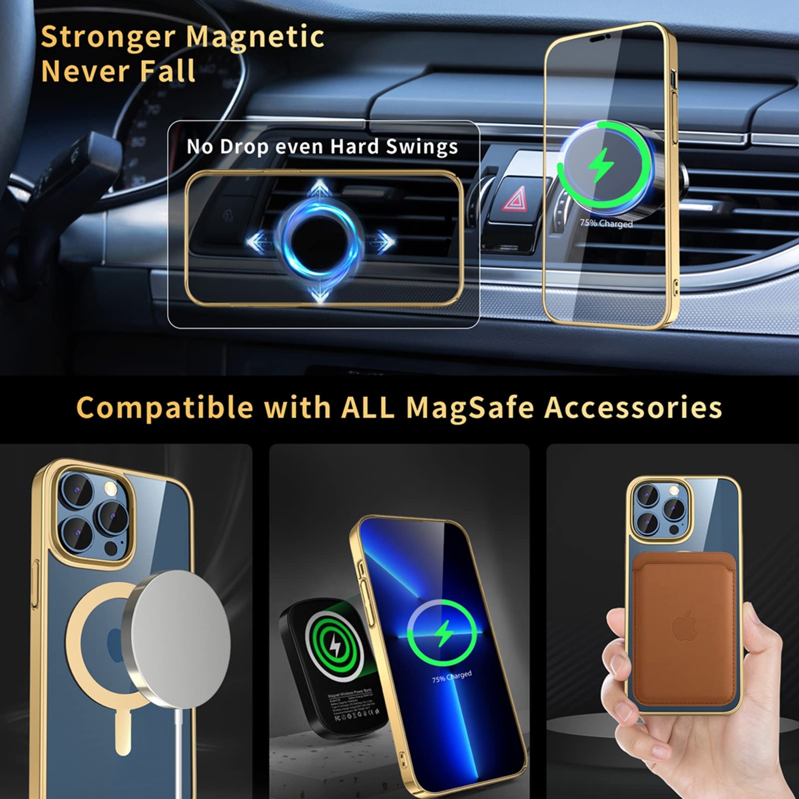 Przezroczyste etui do iPhone 14/14 Pro/14 Plus/14 Pro Max, etui ochronne z widokiem logo, luksusowe platerowanie, odporne na wstrząsy, wąskie etui na telefon, obsługa ładowania bezprzewodowego, fioletowe, 14 plus 6,7''