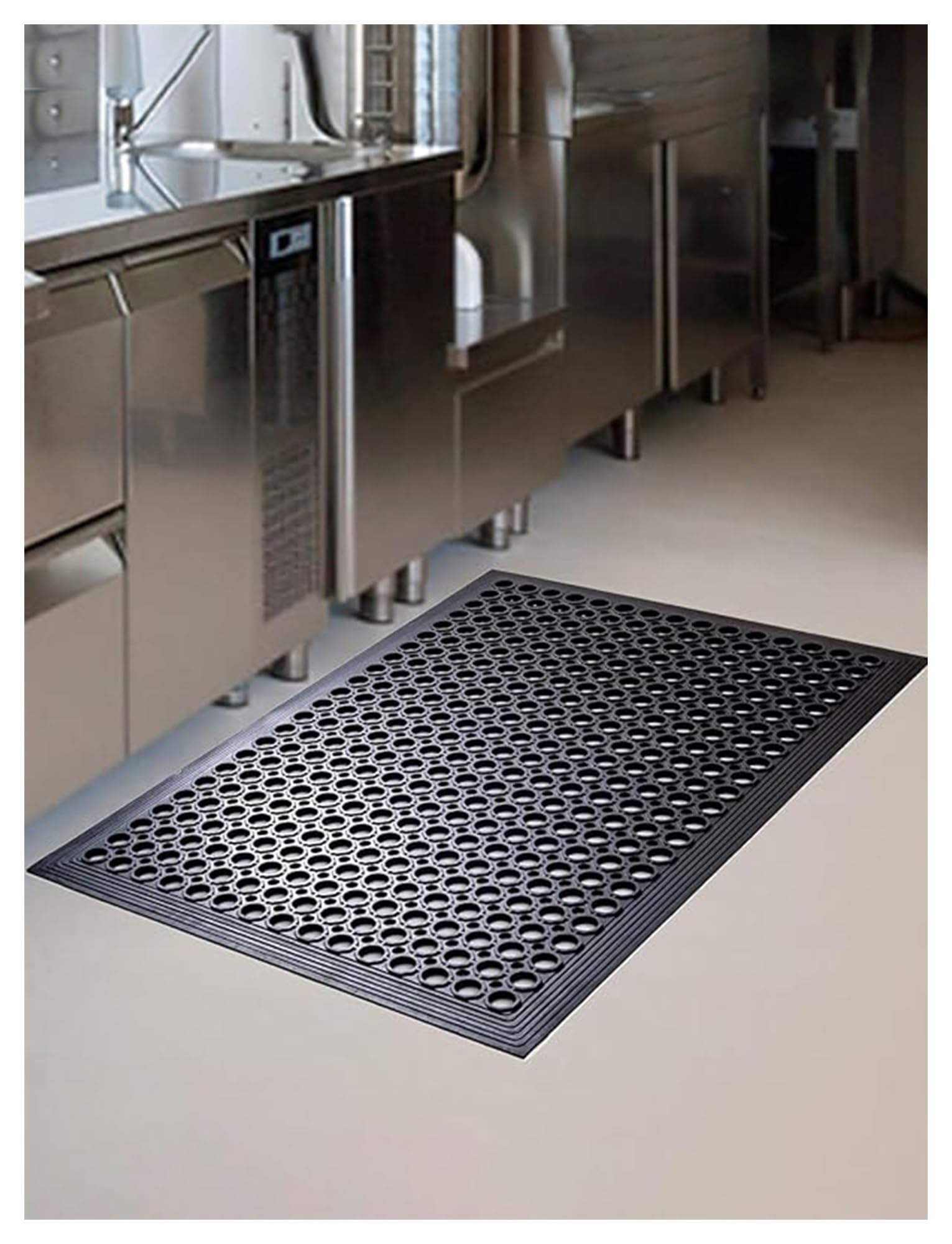 CAFIEDR Hollow Door Entrance Mats,Rubber Drainage Mat Anti Fatigue Mat,Wet Area Home Rubber Pad With Drainage Holes.19.7x31.5in/50x80cm
