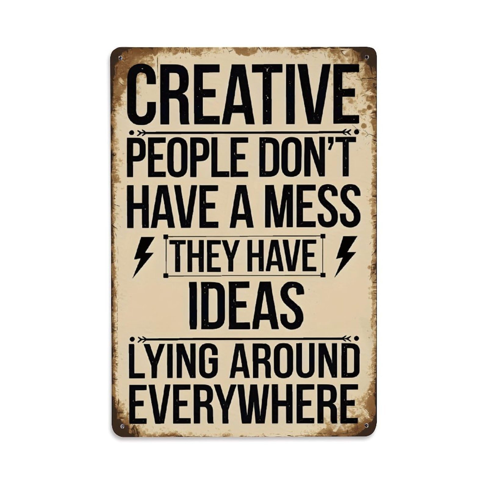 Creative Ideas Retro Sign Vintage Aluminium Metal Sign, Retro Wall Decor for Home, Bar, Garage & Farmhouse 30x20cm