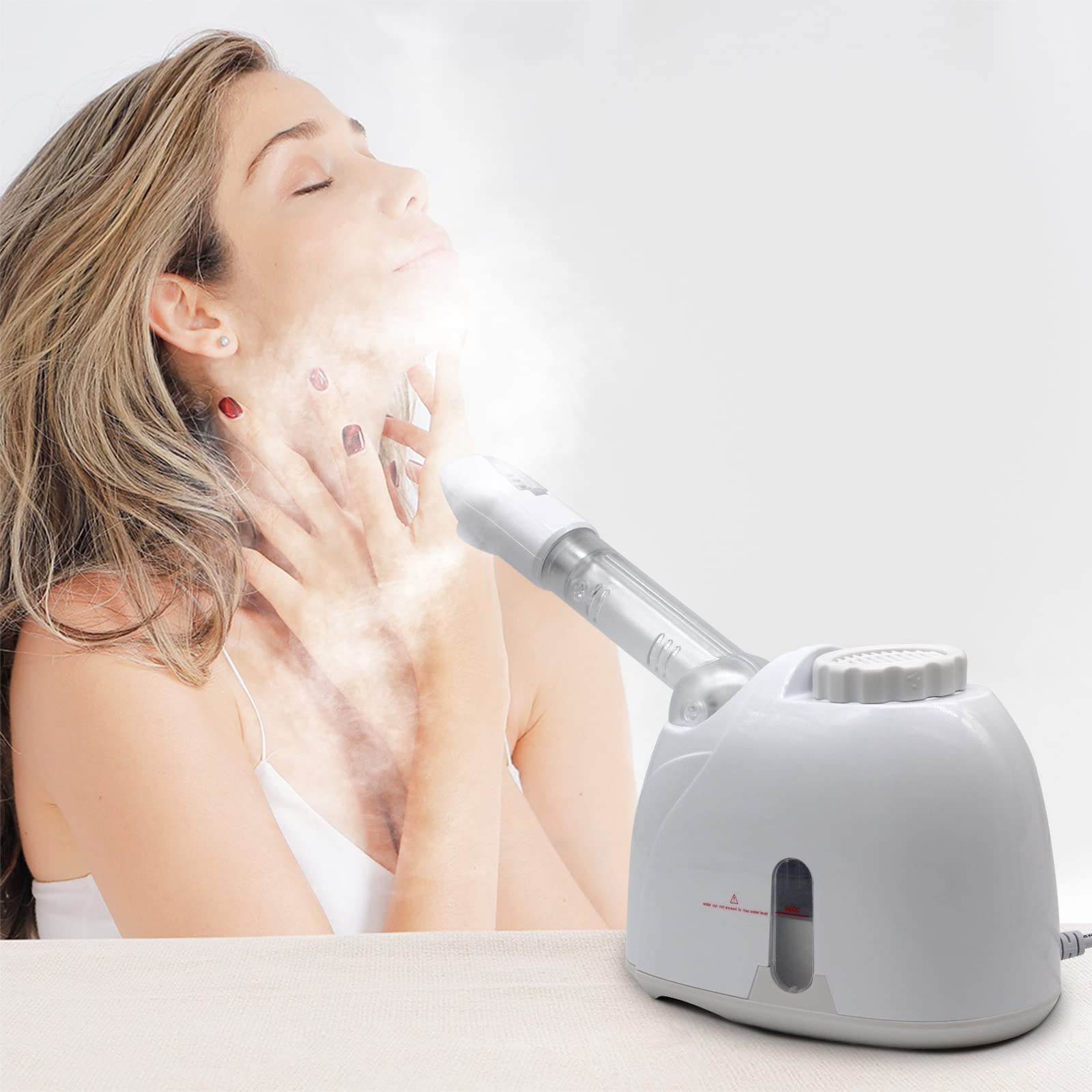 Steamer viso con braccio allungato sauna facciale a vapore correttamente, per spa, seni, idratante, salone di casa, asciugamano