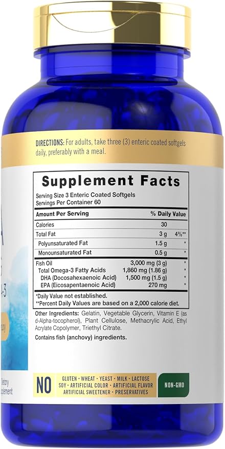 Carlyle DHA 1500mg 180 Cápsulas Suplemento Omega-3 miniatura 2