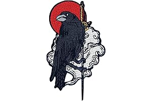 Raven Embroidered Iron-On Patch