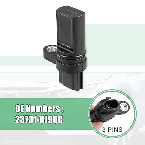 Miniatura 5 de X AUTOHAUX Sensor de posición del cigüeñal del árbol de levas 23731-6J90C para Infiniti Altima Frontier Maxima Murano NV1500 NV2500 Pathfinder Quest
