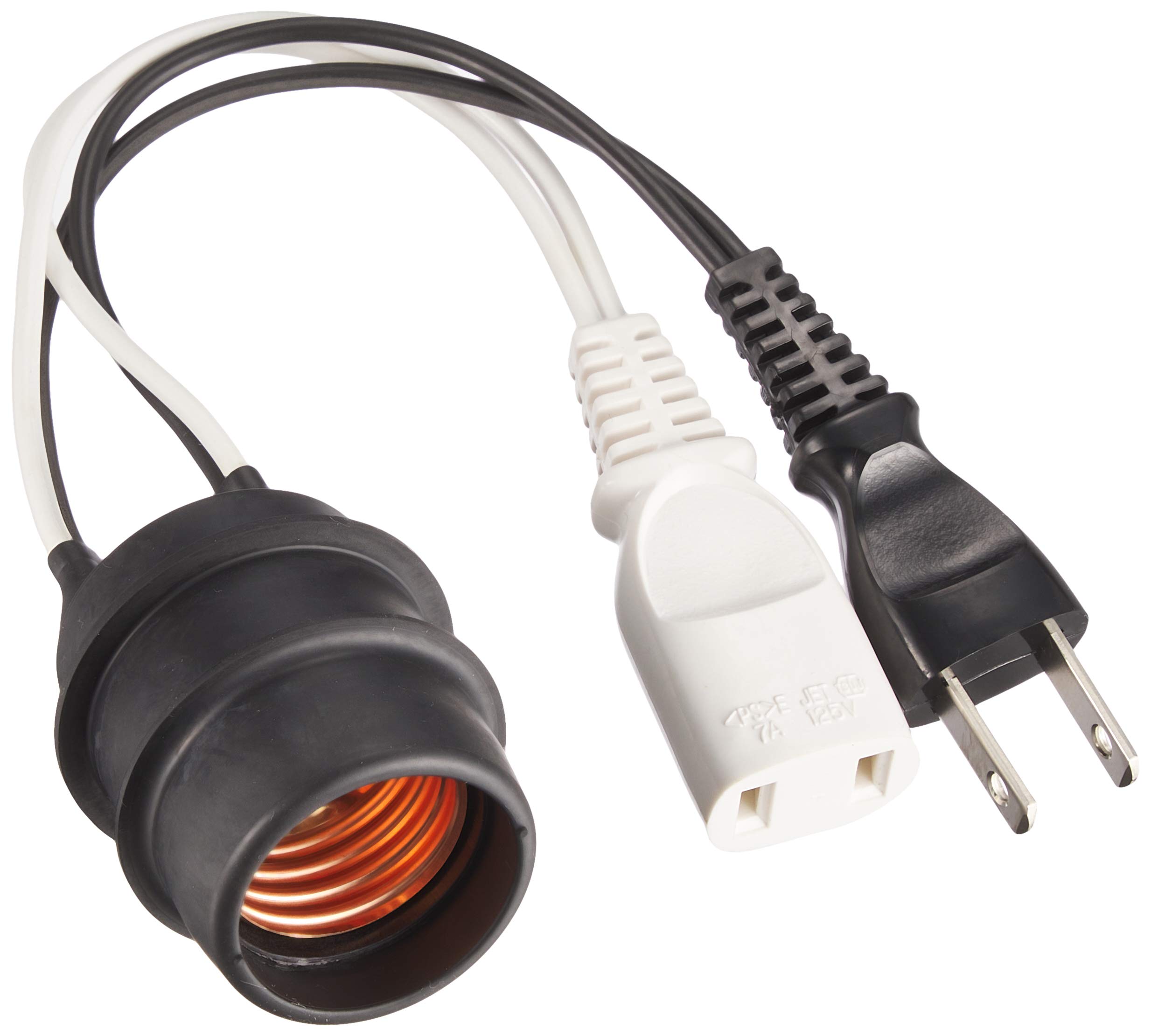 Amazon | エルパ (ELPA) プラグ付ソケット 電源プラグ 照明 電球 E26