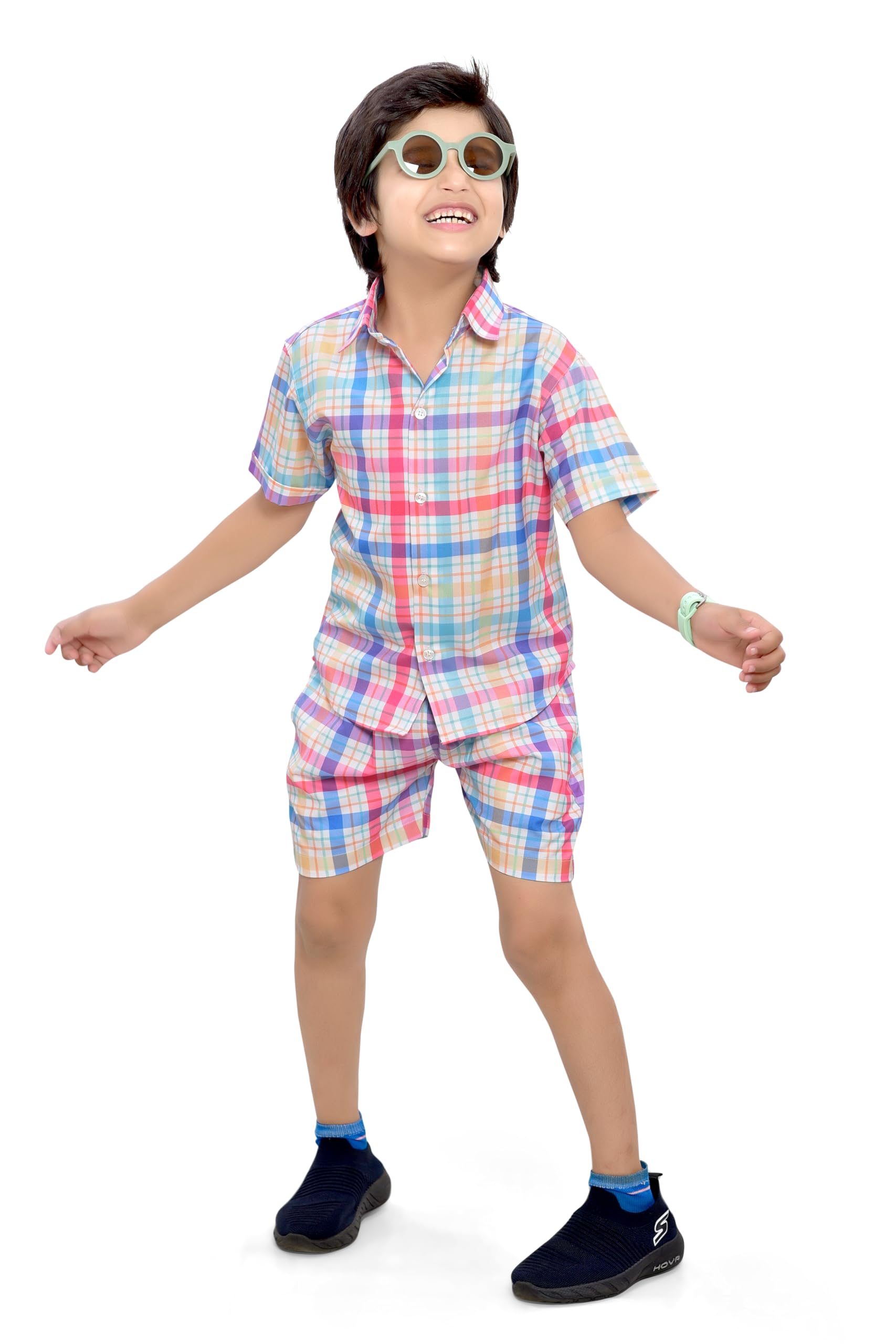 Boys Clothing Set | Stylish Kids Co-ord Set for Boys | Cotton Shirt & Shorts Combo | Kids Dress Boy | Casual Kids Clothes for Boys | Summer Kids Wear & Casual Outfit 2-15Y