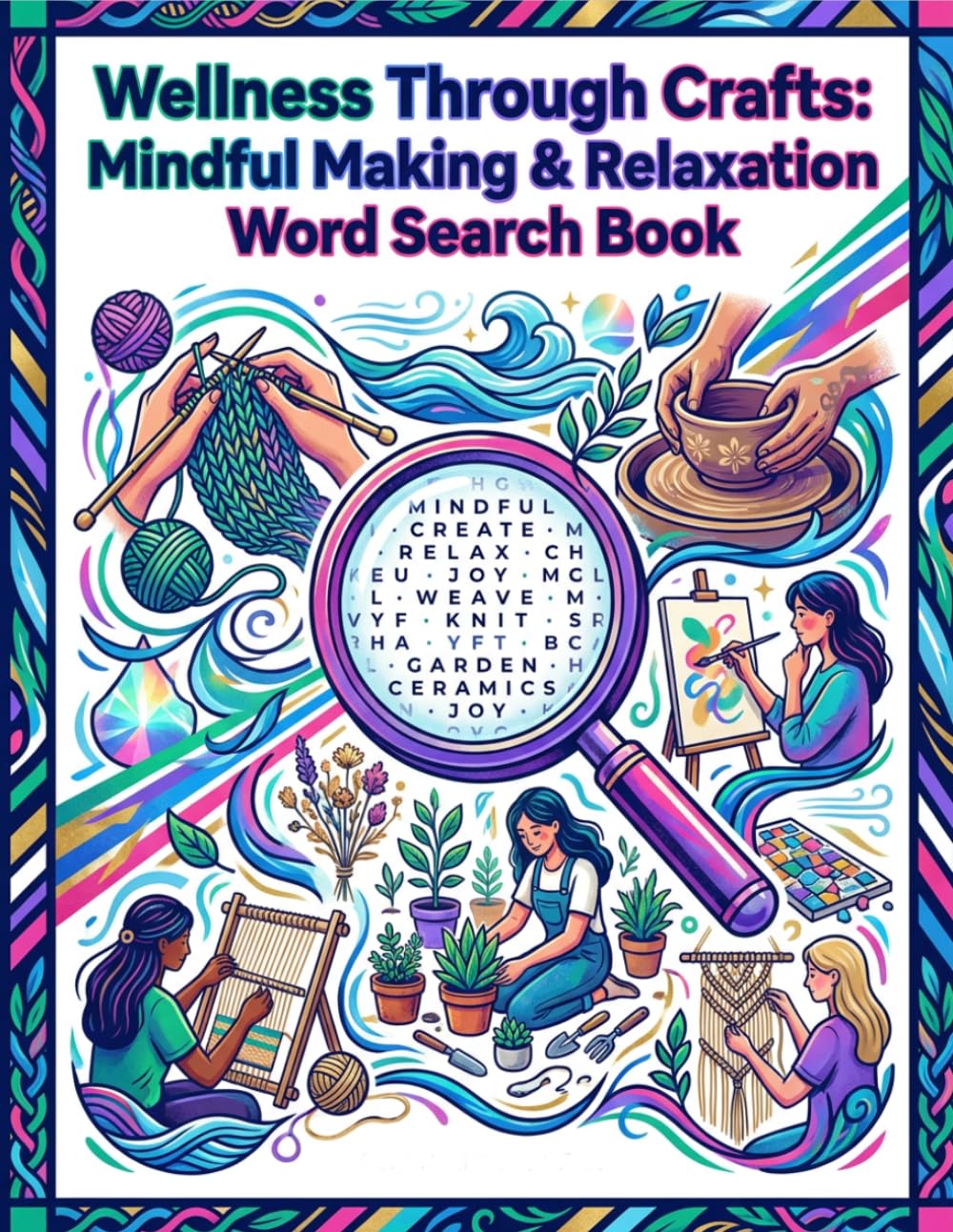 Wellness Through Crafts: Mindful Making & Relaxation Word Search Book