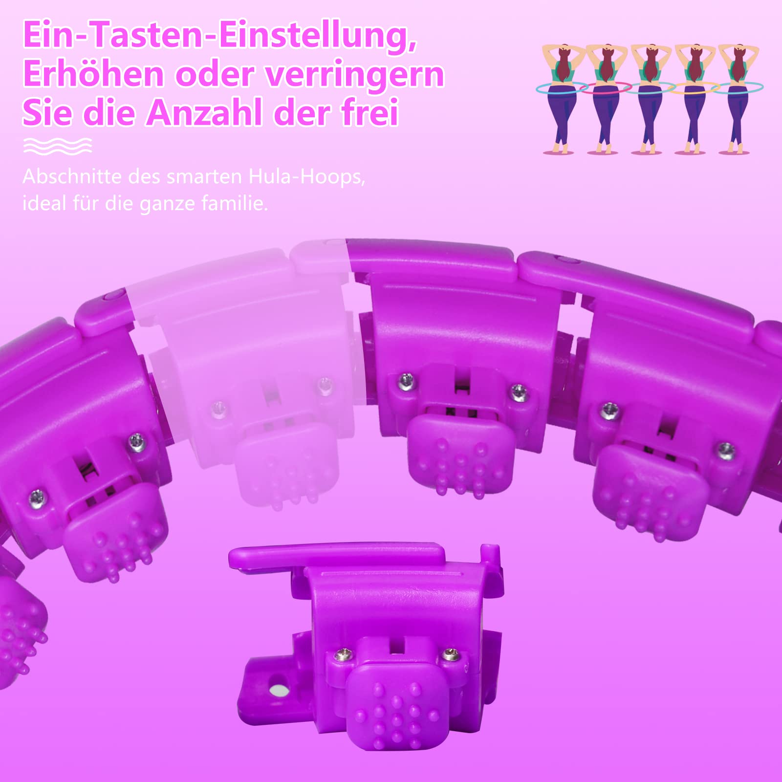 DAILIENFUS Hula Hoop Reifen - 2-3 Kg Mit Gewichtskugeln Für Effektives Training