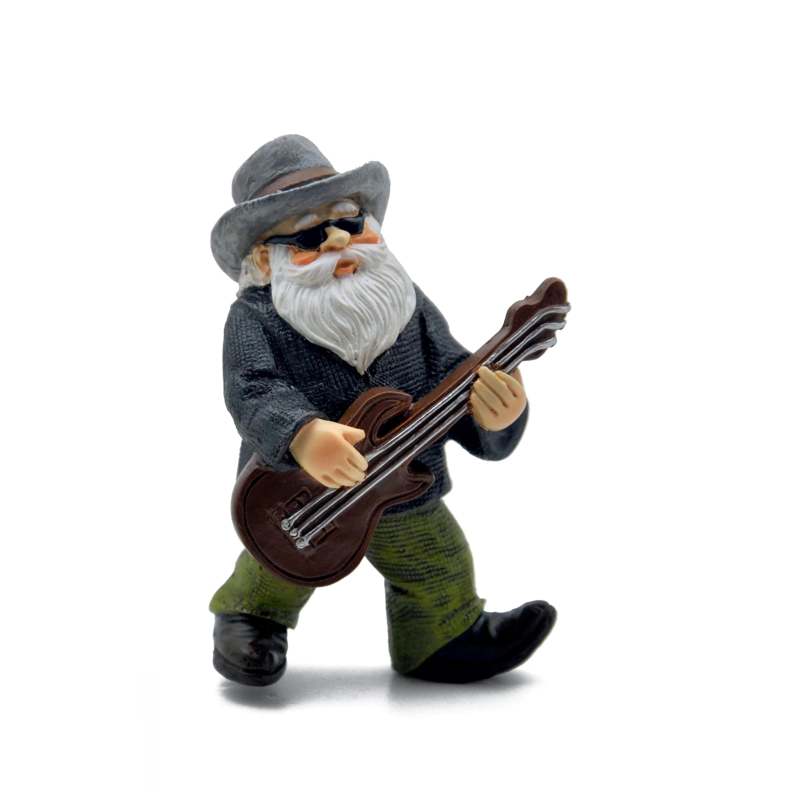 Marshall Home And Garden Multicolor Marshall Home & Garden Guitar Playing Jammin' Gnome - Resin Miniature Figurine For Fairy Garden, Mg472