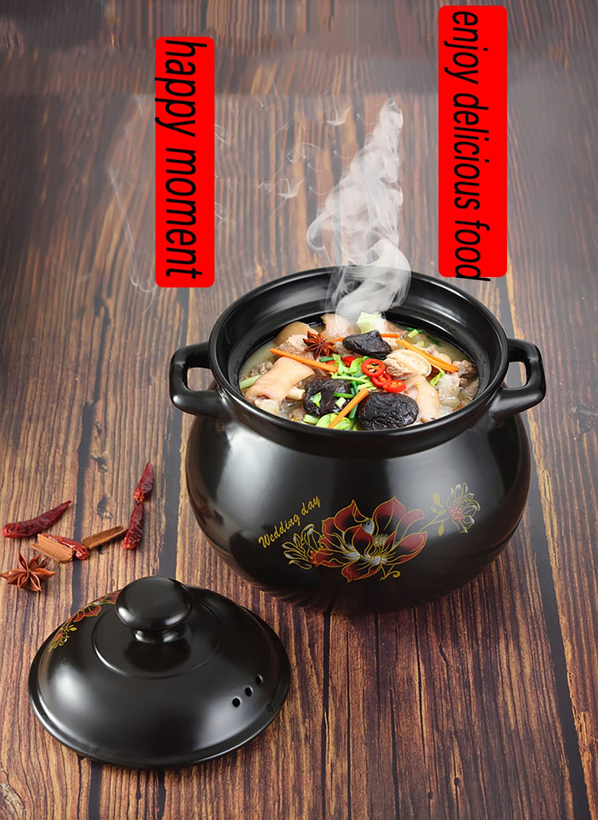 Japoński garnek gliniany, tradycyjny ceramiczny garnek do pieczenia Hot Pot