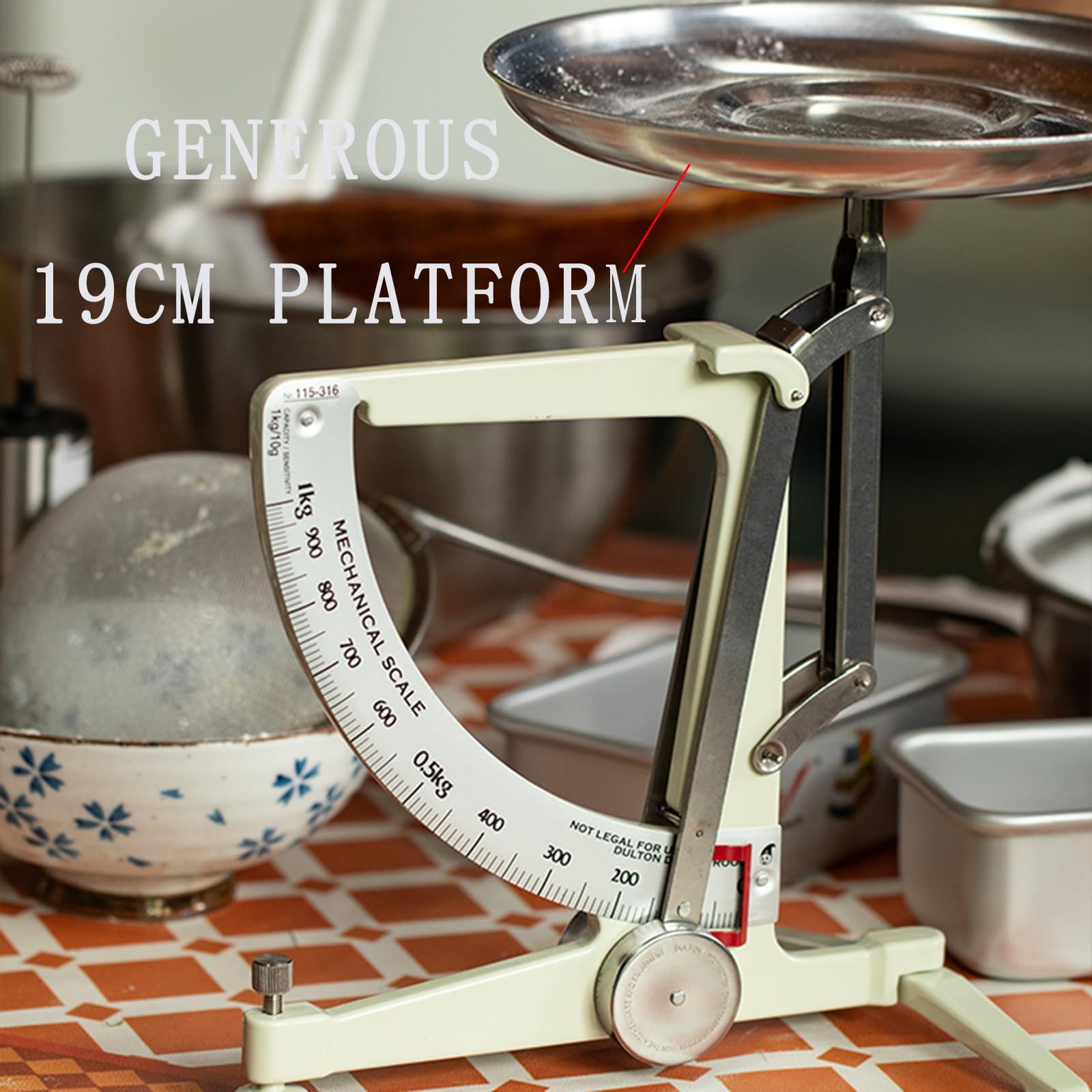 Bilancia da Cucina Meccanica in Metallo da 7 Pollici, con Palette in Alluminio E Pendoli in Acciaio Inossidabile, per Elettronica, Ricerca Scientifica E Alimentare
