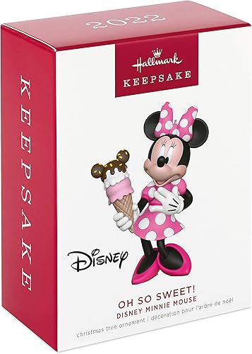 Miniatura 3 de Hallmark Keepsake Adorno de Navidad de plástico 2022, Minnie Mouse de Disney, Oh So Sweet!