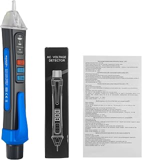 비접촉 전압 테스터 펜, 레이저 위치가 있는 12V-1000V AC 전기 테스터, 라이브 뉴트럴 와이어 감지기, 와이어 브레이크 포인트 파인더, 청각 및 조명 알람, 손전등, 자동 전원 끄기