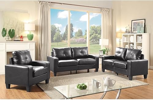 Miniatura 2 de Newbury PF-G463A-L - Sofá recto con brazo acampanado y acabado negro