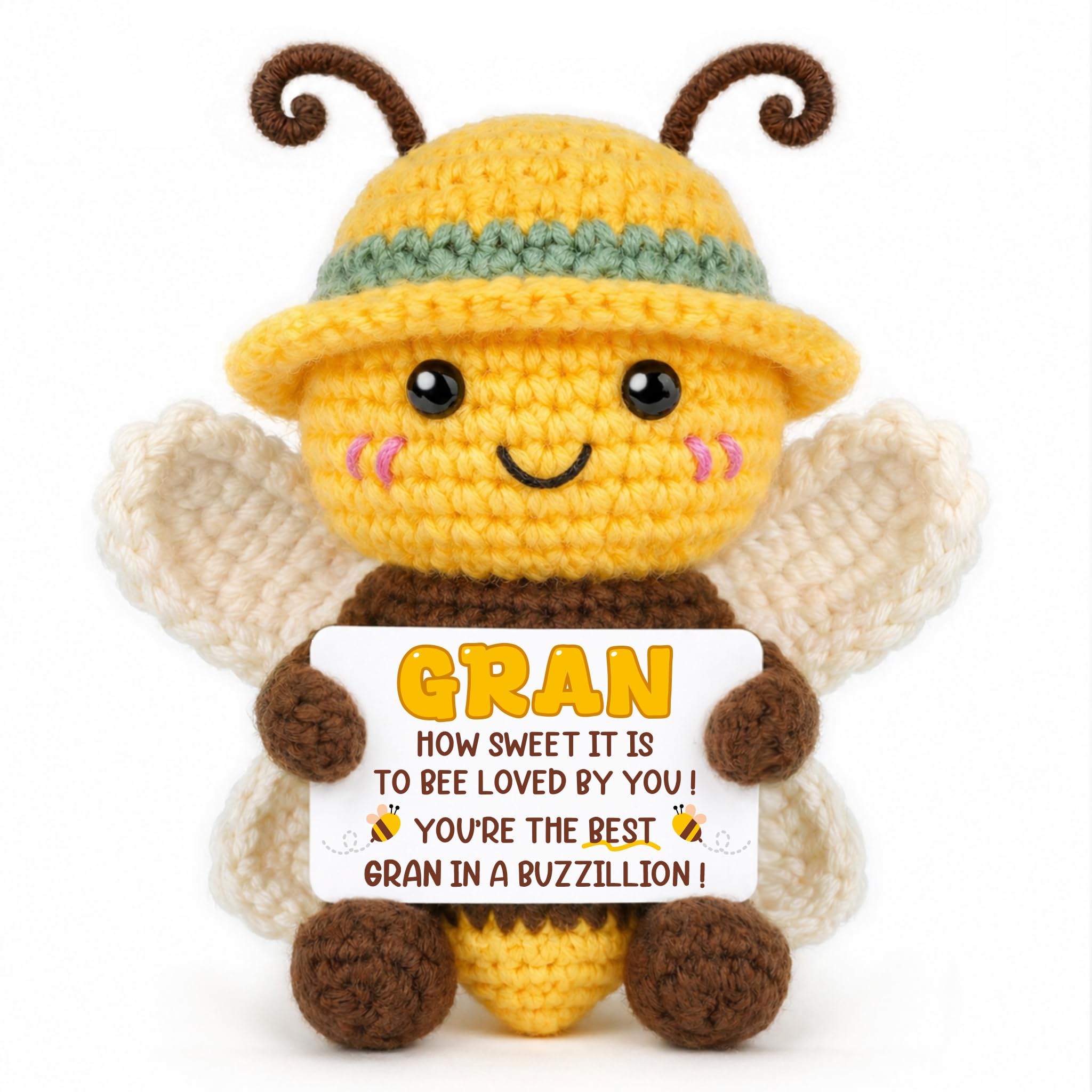 Gran Gifts, Gran Birthday Gifts, Cute Handmade Crochet Bee Doll Gift Idea — image 1