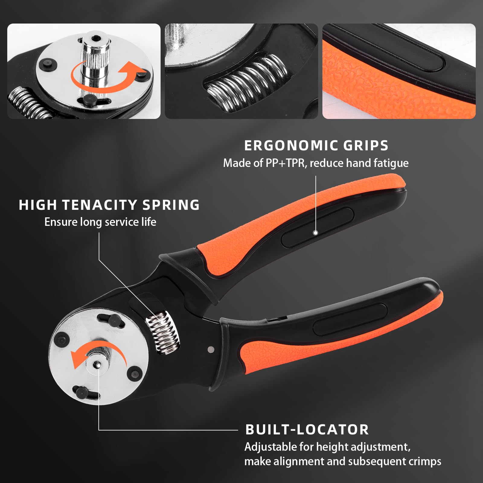 KF CPTEC Deutsch Crimper, Utensile di rientro a 4 vie, crimpatrice a cilindro chiuso a 8 impressioni per connettori Deutsch serie DT e contatti Deutsch, calibro 12