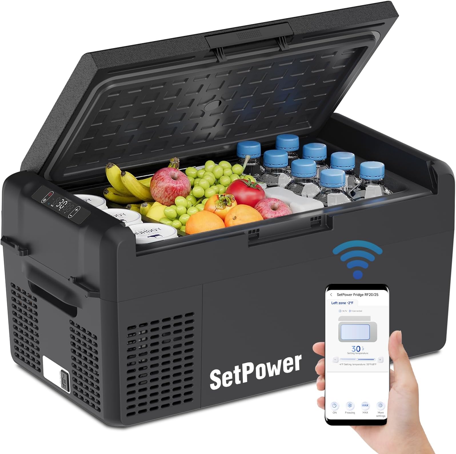 Setpower Electric Cooler 21QT Car Refrigerator 12V Fridge Freezer