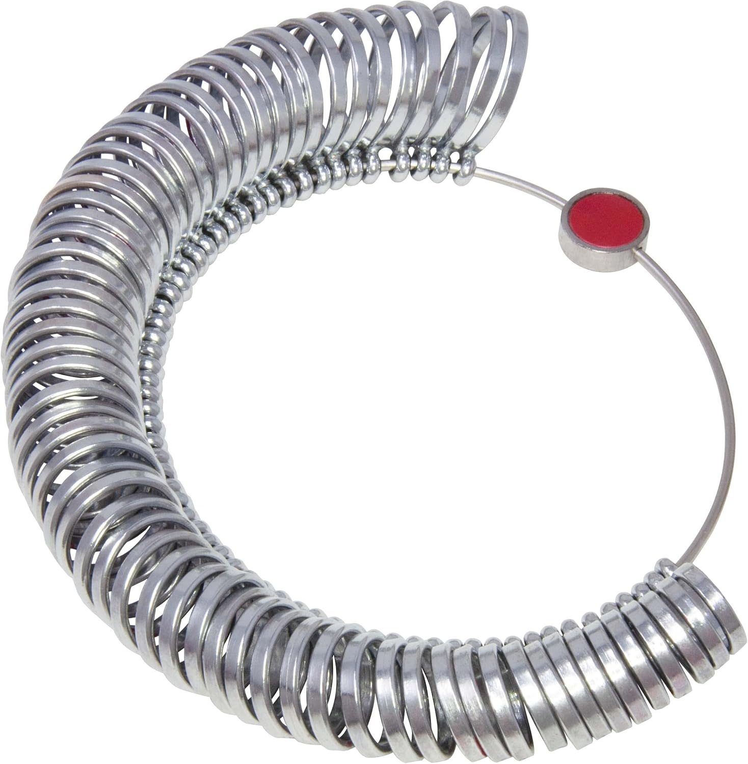 Metal Finger Gauge Sizes 3mm, A-Z + 6 with Half Sizes 63 Rings Measuring Jewelry Tool