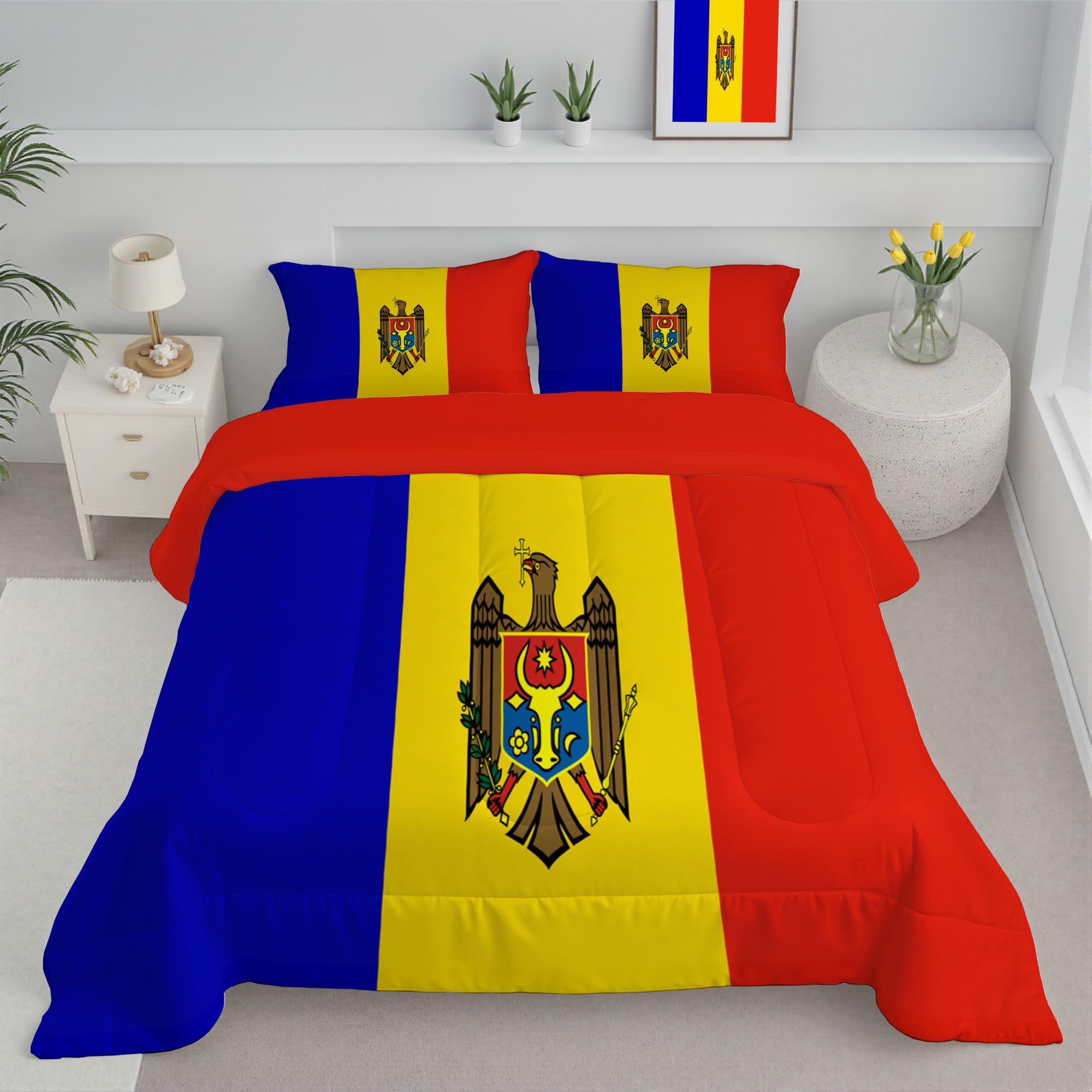 Ropa de cama de águila geométrica para dormitorios juveniles modernos