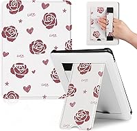 Vista 18 de CoBak - Funda para Ereader de piel sintética duradera con función de apagado y encendido automático, ranura para tarjetas y correa para la mano - Se