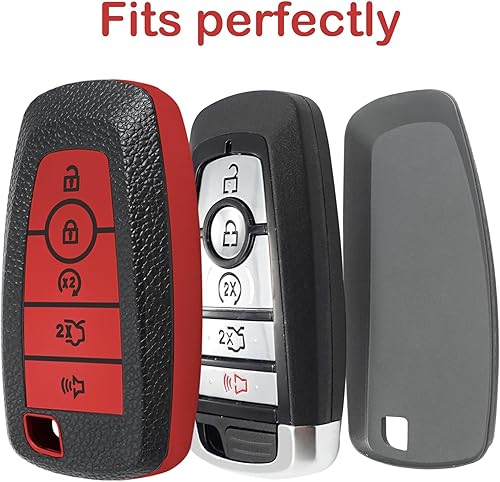 Miniatura 4 de Funda para llavero Ford con llavero de metal, textura de poliuretano termoplástico con 5 botones, compatible con la llave del automóvil Edge