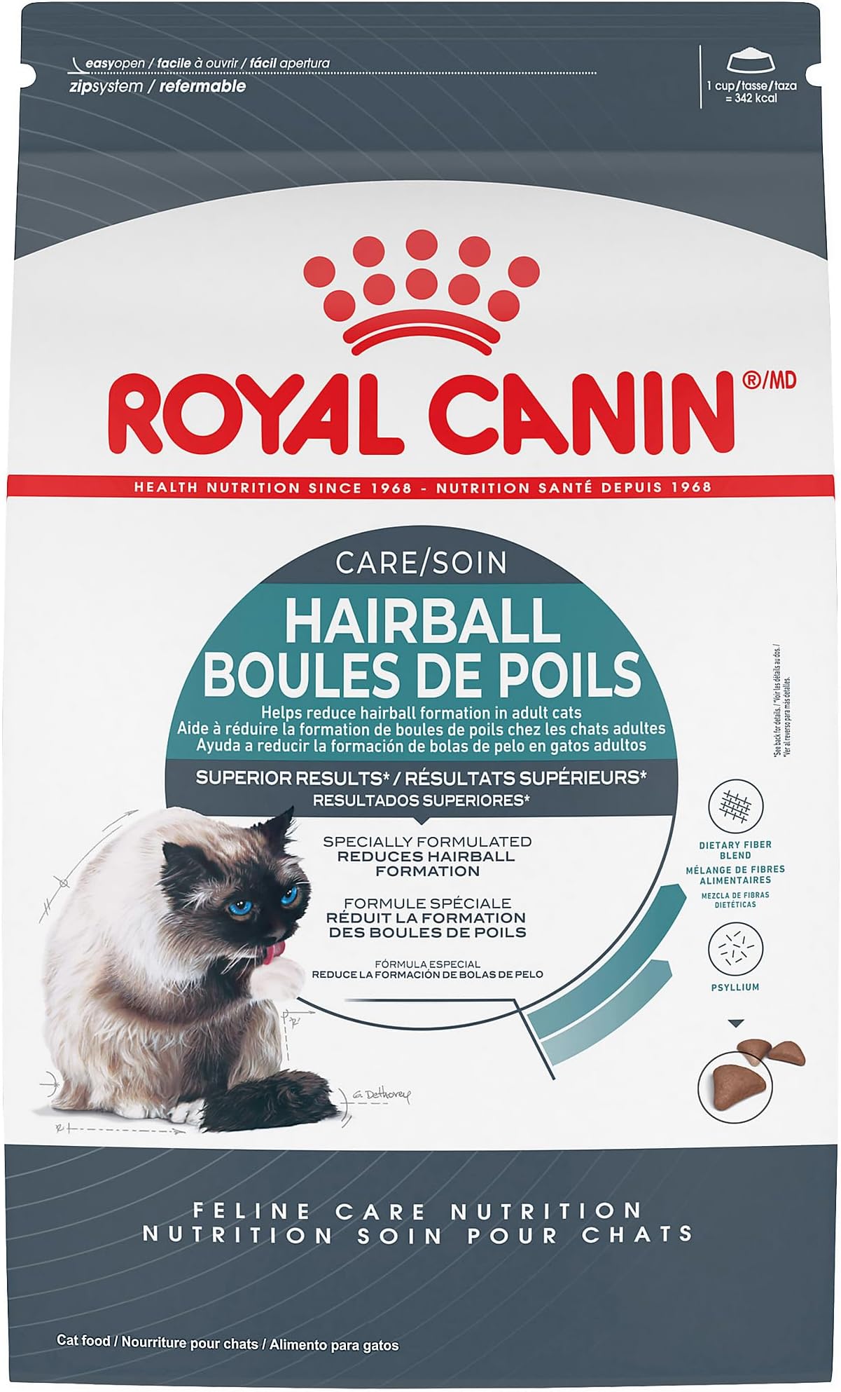 Feline Care Nutrition Hairball Care Adult Dry Cat Food, 6 lb Bag