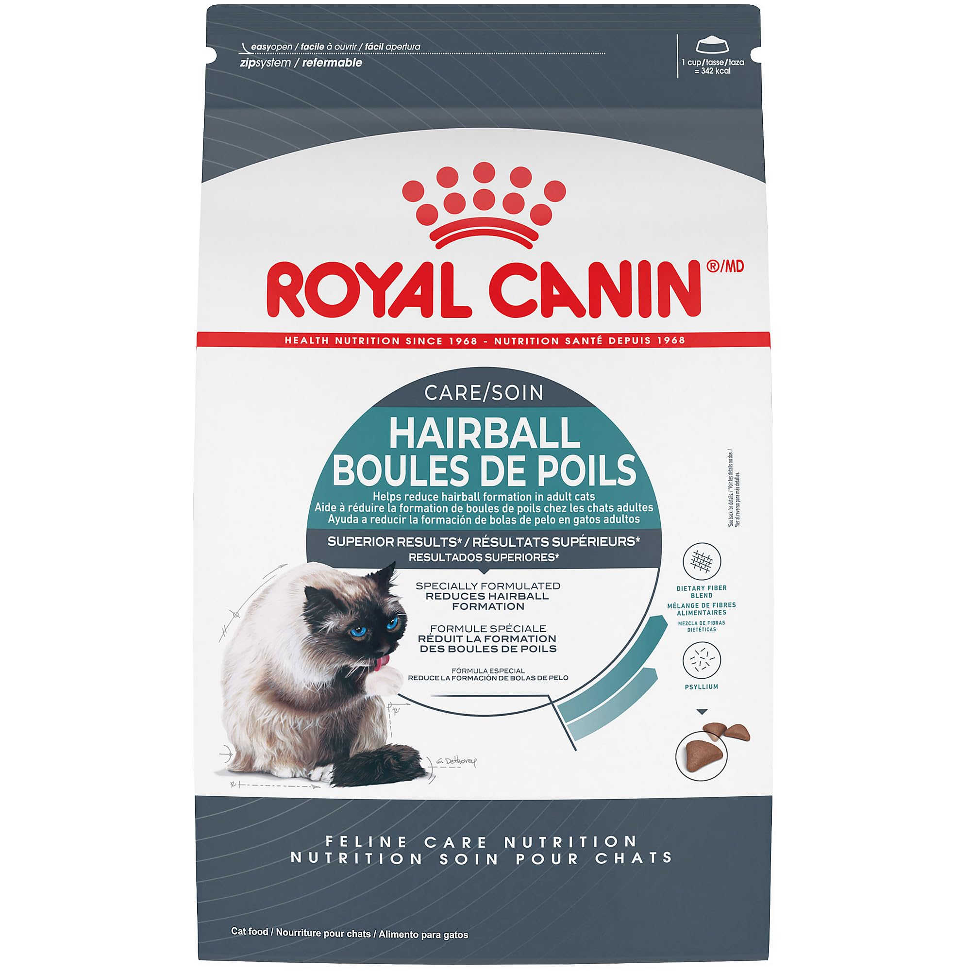 Royal Canin Feline Care Nutrition Hairball Care Adult Dry Cat Food, 6 lb Bag