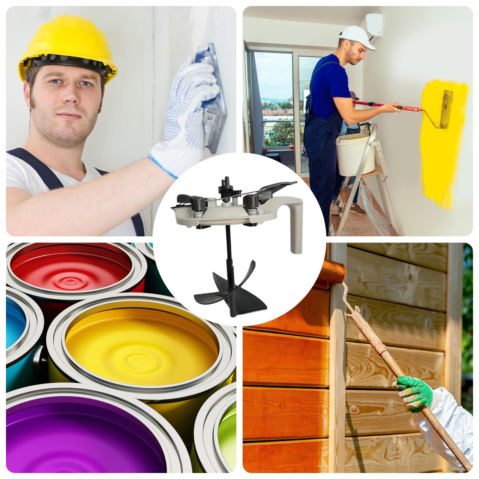 Outil de mélange de peinture de voiture – Bouchon universel pour mélanger la peinture sans goutte | Outil manuel pour pots de 3,5 l, couvercle avec joint, atelier, garage et réparation