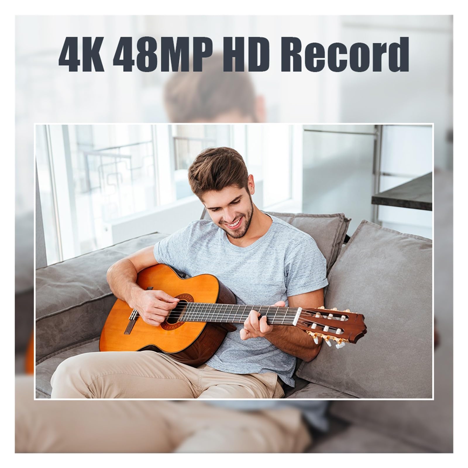 Mini Videocamere Digitali 4K con Messa A Fuoco Automatica for La Fotografia Videocamera Vlog Compatta Registratore Fotografico Portatile da 48 MP Casa(128G SD Card,Red)