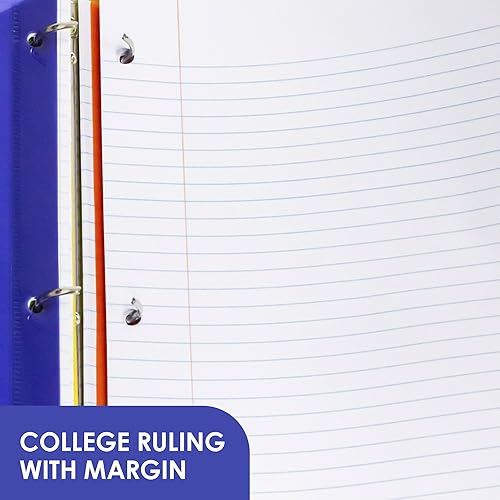 Miniatura 3 de BAZIC - Papel de relleno de hojas sueltas, 100 hojas, con 3 agujeros perforados para carpetas de anillos, para oficina, escuela, estudiantes,