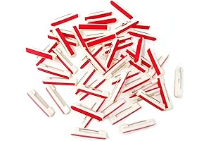 Honbay 50 PCS White Plastic Self-Adhesive Name Tag Pins. Ideal for Office and Crafts.