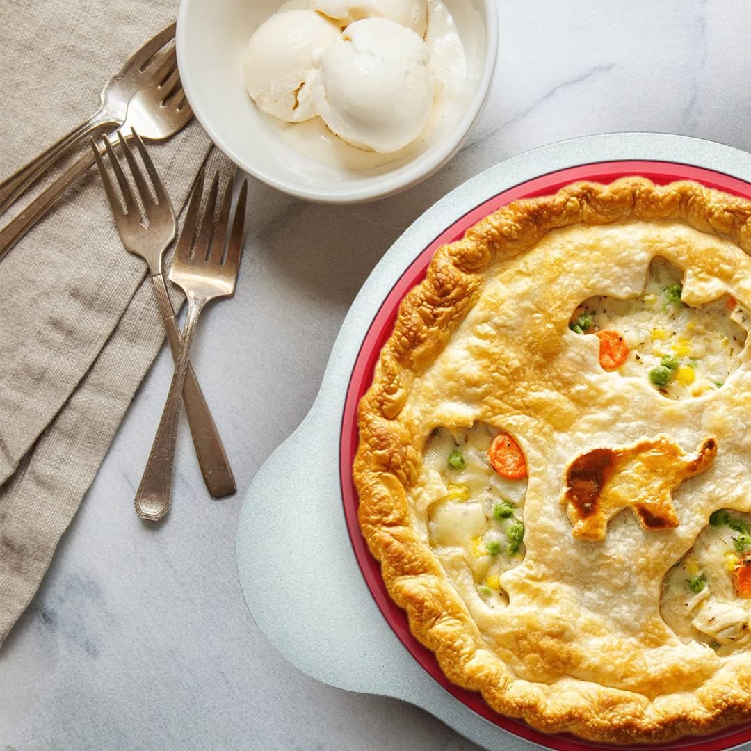 Boxiki Kitchen 9 Inch Non-Stick Silicone Round Cake Pan with Steel Frame Handles - Perfect for Baking Delicious Round Cakes - Image 8