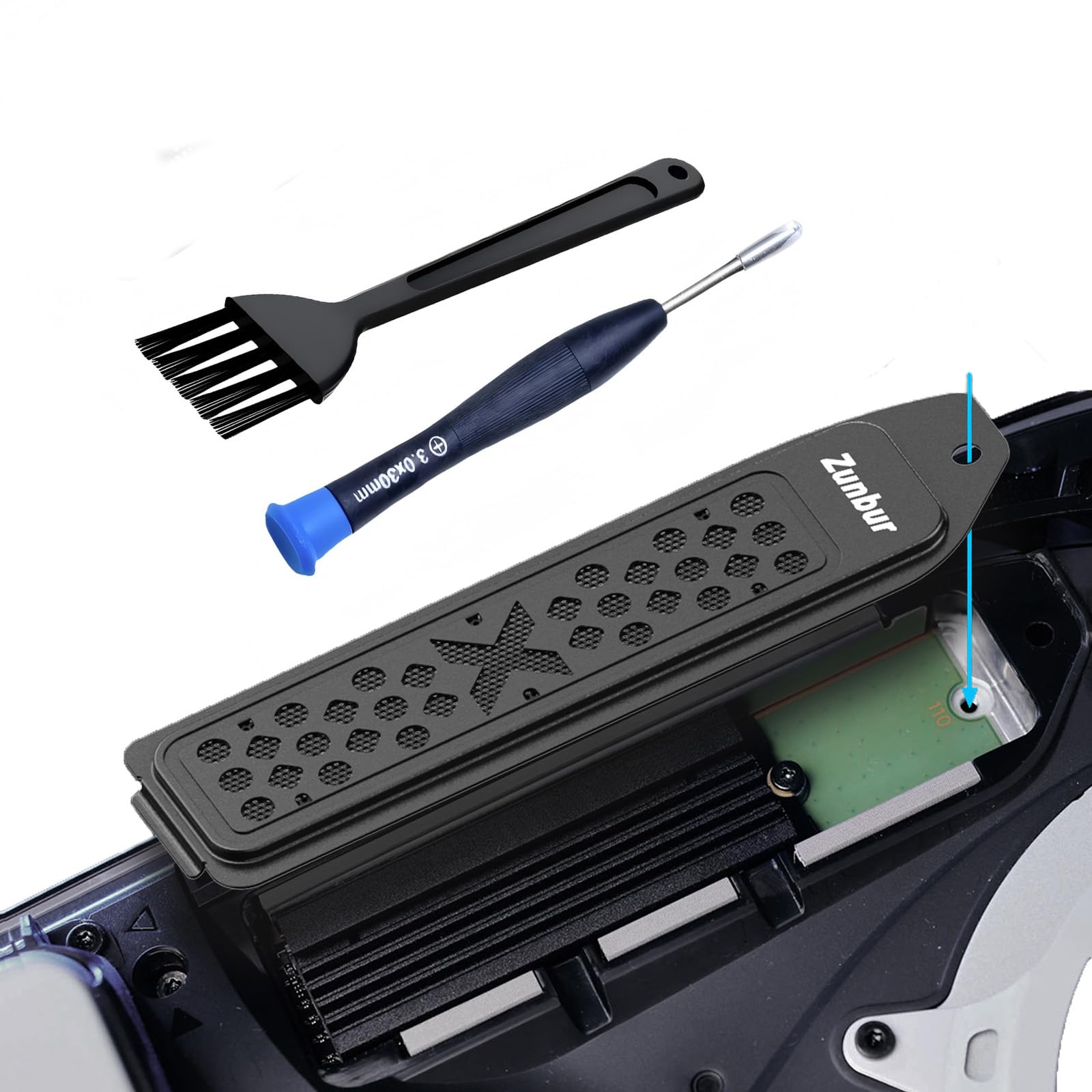 Zunbur M.2 SSD Cooling Cover Expansion Slot Metal Heatsink for M.2 SSD Cooling and Dust Protection