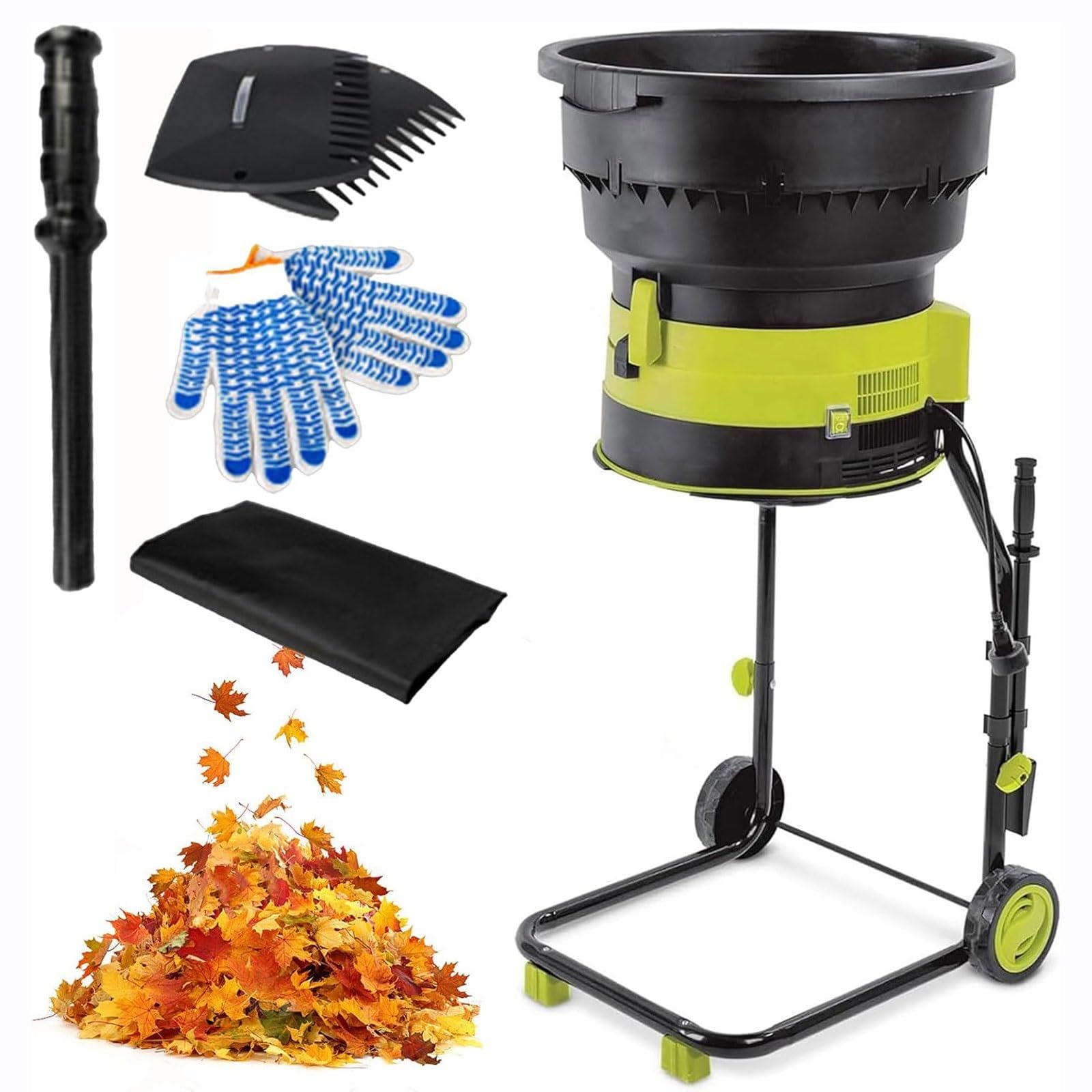 Broyeur de feuilles et débris de jardin électrique pour un compost de cour propre