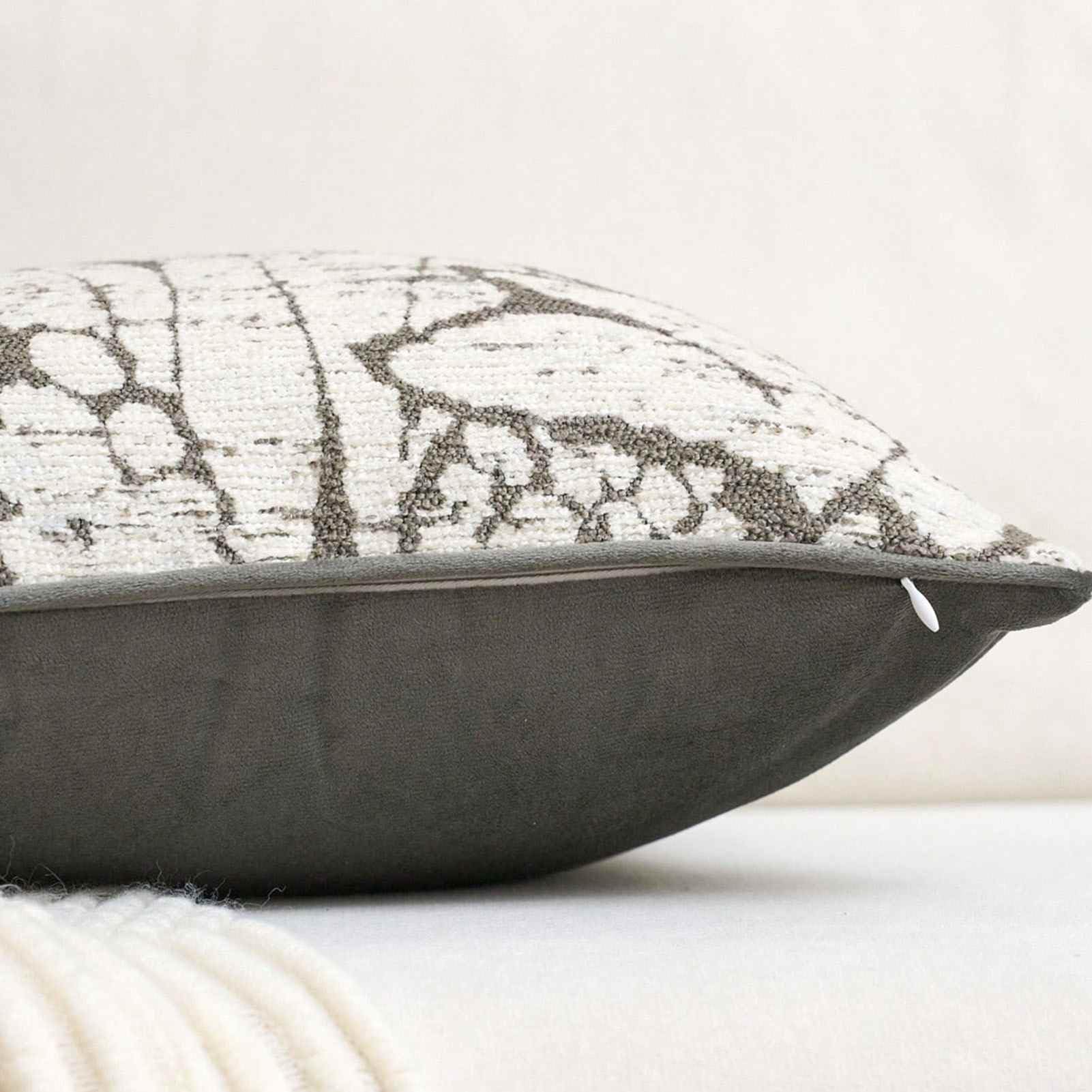 Fockety Federe per Cuscini, Confezione da 4 Federe in Morbido Tessuto di Poliestere Delicato Sulla Pelle con Accenti Boho, Decorazione Rustica con Motivo a Righe per Soggiorno, Divano, Camera da