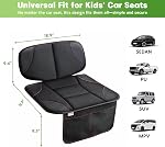 Siivton Car Seat Protector for Child Car Seat & Booster Seat, Thick Padding, Waterproof Anti-Slip Design, Protects Leather Seats from Indentations, 2 Storage Pockets, Fits Most Vehicles